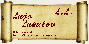 Lujo Lupulov vizit kartica